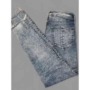 Rag & Bone Size 28 Nina High Rise Skinny Jeans Light Acid Wash Distressed Denim